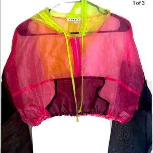 Cropped hoodie 100% polyester